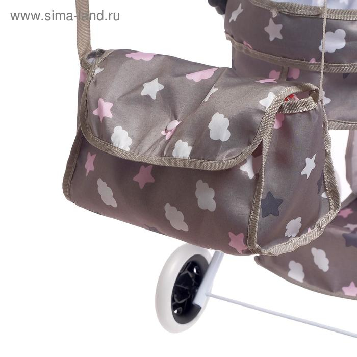 Коляска универсальная для кукол, с сумкой, с корзиной, металлический каркас Коляска универсальная для кукол, с сумкой, с корзиной, металлический каркас