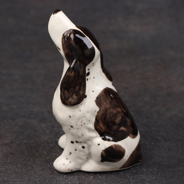 Статуэтка фарфоровая  Статуэтка фарфоровая "Русский Спаниэль сидит", 9 см, авторская роспись