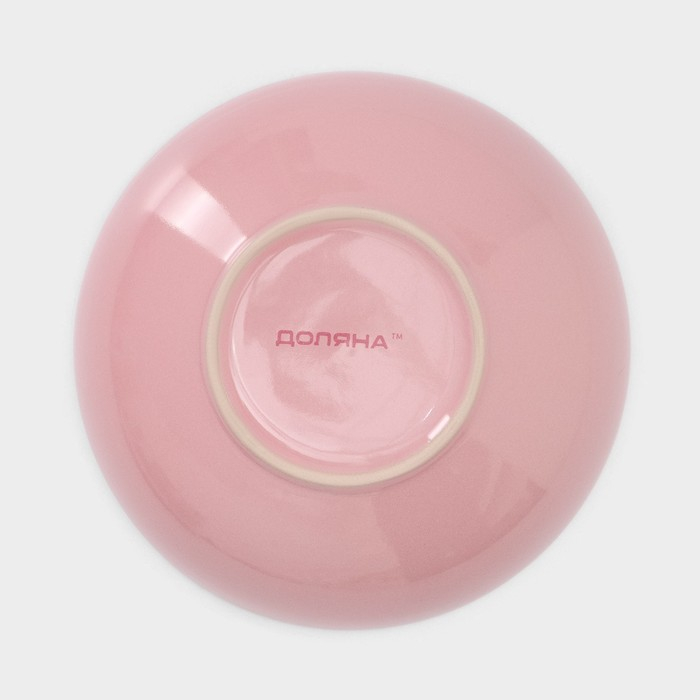 Набор тарелок керамических Доляна «Пастель», 18 предметов: 6 тарелок d=19 см, 6 тарелок d=27 см, 6 мисок d=19 см, цвет розовый
