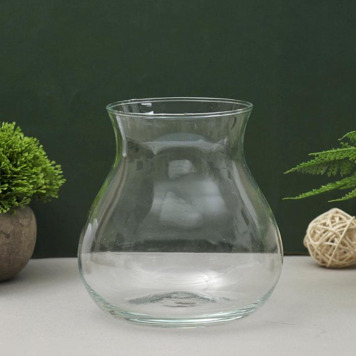 Ваза Ваза "Виталина-2" d=10.5см, h=16 см, 1,45л 1594 прозрачная