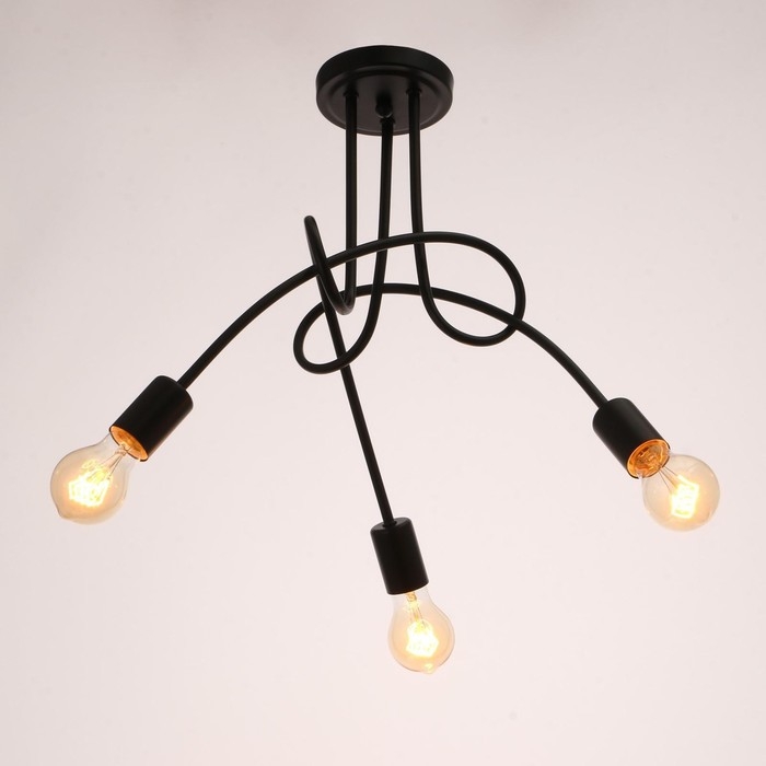 Светильник Светильник "Узел" черный 3x40W E27 54x54x40 см BayerLux