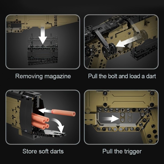 Конструктор техно «Снайперская винтовка», стреляет, 978 деталей Конструктор техно «Снайперская винтовка», стреляет, 978 деталей