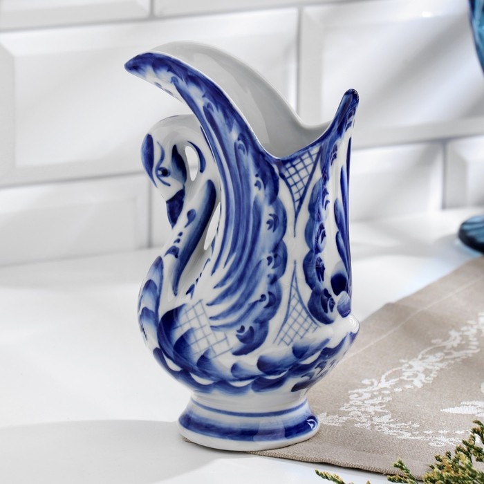 Лоток для салфеток Лоток для салфеток "Лебедь", 17х10,5х8 см, гжель