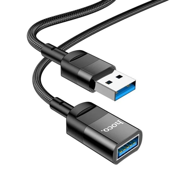 Кабель-удлинитель Hoco U107, USB-USB, USB3.0, 1.2 метра, черный Кабель-удлинитель Hoco U107, USB-USB, USB3.0, 1.2 метра, черный
