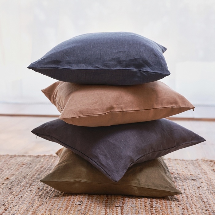 Декоративная наволочка SL Home Linen 40*40 см, цв. зеленый, 100%лён Декоративная наволочка SL Home Linen 40*40 см, цв. зеленый, 100%лён