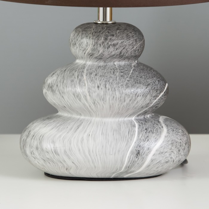 Настольная лампа Настольная лампа "Стейн" E14 40Вт серый-коричневый 23х23х33 см RISALUX