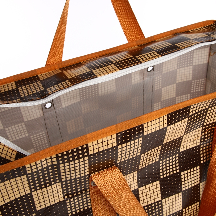 Сумка хозяйственная на молнии, 35 л, цвет коричневый Сумка хозяйственная на молнии, 35 л, цвет коричневый