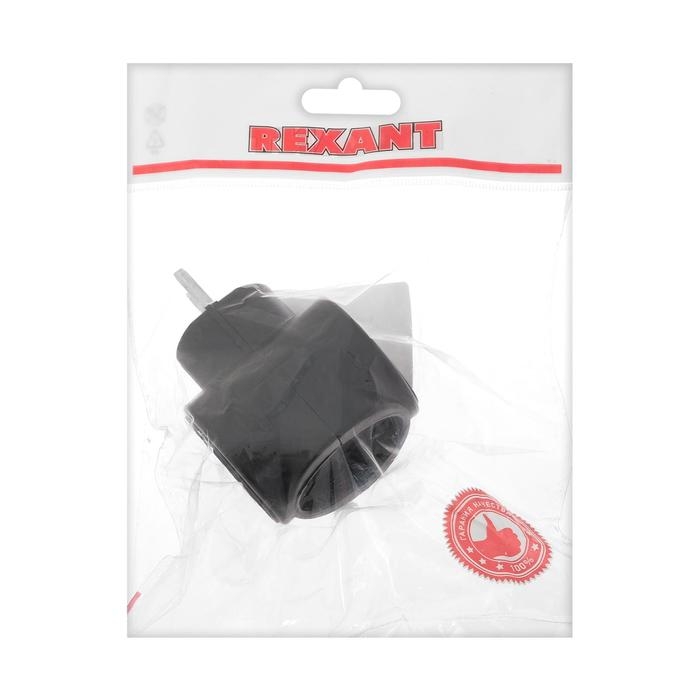 Тройник электрический REXANT, 6 А, без з/к, биметалл, черный Тройник электрический REXANT, 6 А, без з/к, биметалл, черный