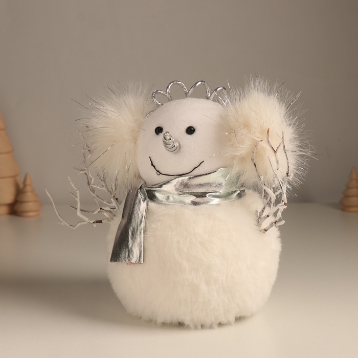 Декор  Декор "Снеговик в меховых наушниках" 20х12х17 см