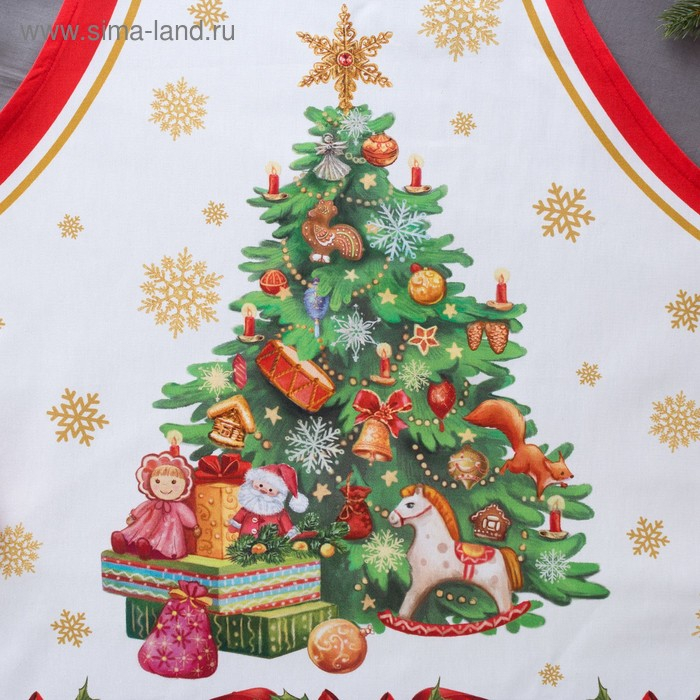 Фартук «Этель: Новогодняя сказка», 65 × 60 см, 100 % хлопок, саржа, 190 г/м² Фартук «Этель: Новогодняя сказка», 65 × 60 см, 100 % хлопок, саржа, 190 г/м²