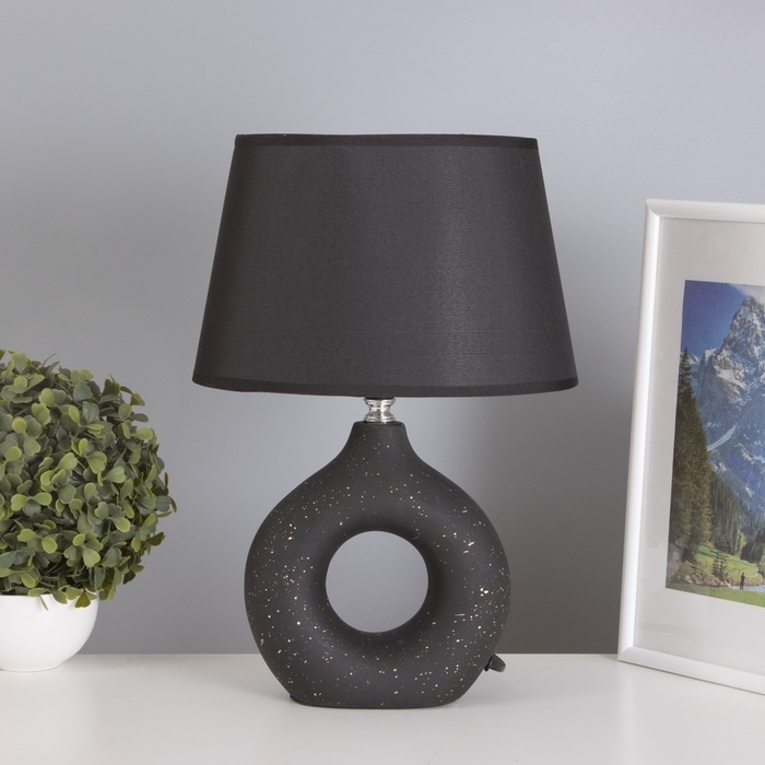 Лампа настольная Лампа настольная "Анжелика" 1х40Вт Е14 черный 22х22х32см