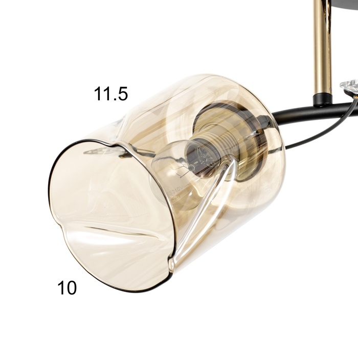Люстра Люстра "Артемис" 2хЕ27 40Вт черно-золотой 46х20х27 см