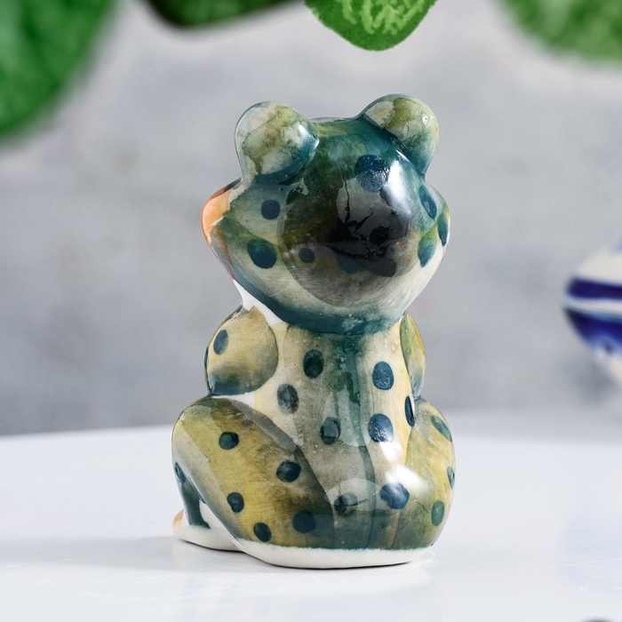 Сувенир «Лягушка мечта», 7 см, цвет, гжель Сувенир «Лягушка мечта», 7 см, цвет, гжель