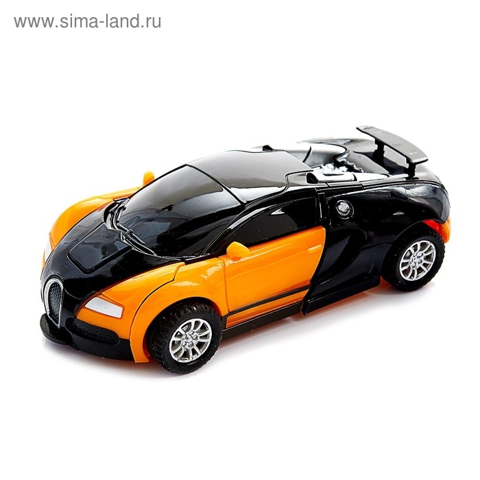 Робот инерционный «Спорткар», трансформируется автоматически при столкновении, цвет МИКС