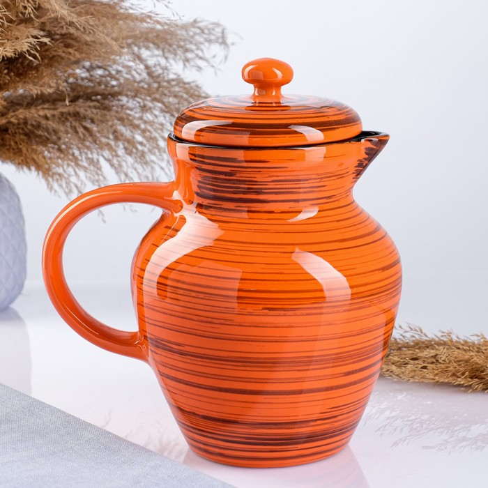 Кувшин Кувшин "Борисовский" 1,7л / 22х15см, оранжевая полоска