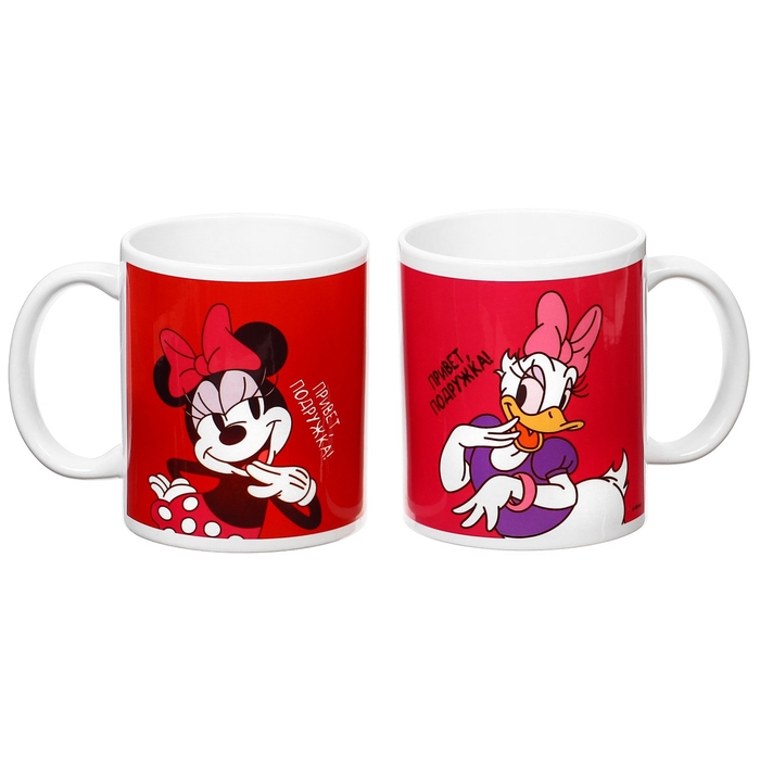 Набор парных кружек, 320 мл Набор парных кружек, 320 мл "Подружки", Микки и друзья