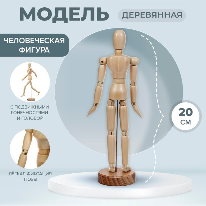 Деревянная модель - Человек 20 см Деревянная модель - Человек 20 см