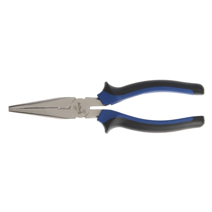 Длинногубцы ТУНДРА, CrV, никелированные, двухкомпонентные рукоятки, 200 мм Длинногубцы ТУНДРА, CrV, никелированные, двухкомпонентные рукоятки, 200 мм