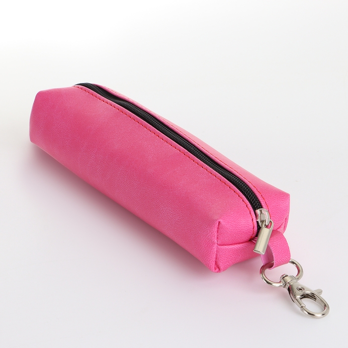 Ключница на молнии, длина 16 см, кольцо, карабин, цвет розовый Ключница на молнии, длина 16 см, кольцо, карабин, цвет розовый