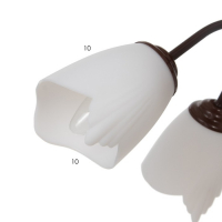 Люстра Оникс 5х15Вт E27 коричневый 52х52х15см BayerLux