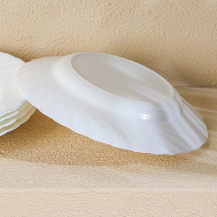 Набор суповых тарелок Luminarc TRIANON, 250 мл, d=23 см, стеклокерамика, 6 шт, цвет белый Набор суповых тарелок Luminarc TRIANON, 250 мл, d=23 см, стеклокерамика, 6 шт, цвет белый