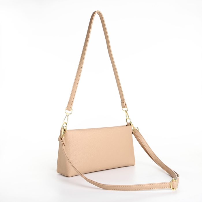 Сумка женская кросс-боди на молнии, цвет бежевый Сумка женская кросс-боди на молнии, цвет бежевый