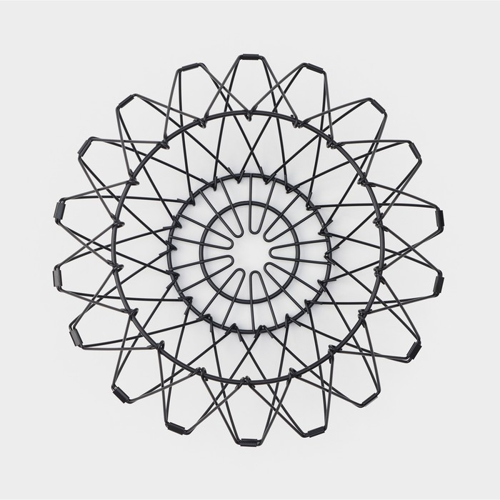 Фруктовница Доляна раскладная, 29×29×4,5 см, цвет чёрный Фруктовница Доляна раскладная, 29×29×4,5 см, цвет чёрный