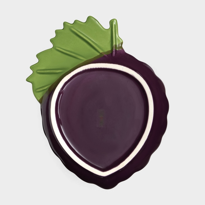 Тарелка керамическая «Виноград», плоская, фиолетовая, 23,5 см, 1 сорт, Иран Тарелка керамическая «Виноград», плоская, фиолетовая, 23,5 см, 1 сорт, Иран