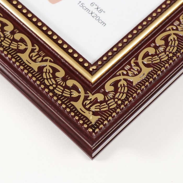 Фоторамка пластик 15х20 см Фоторамка пластик 15х20 см "Греция" коричневая с золотом 22х26,8 см