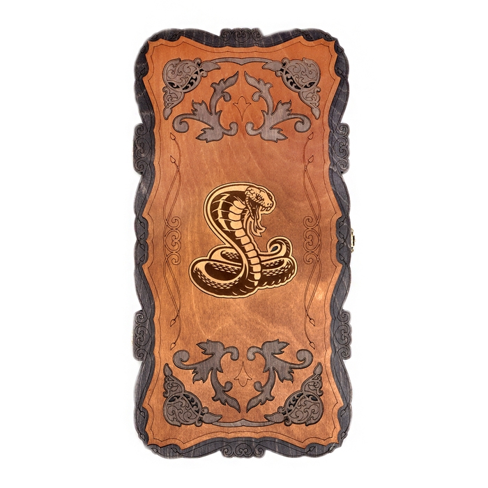 Нарды деревянные большие, резные, настольная игра  Нарды деревянные большие, резные, настольная игра "Змея", 45 х 45 см