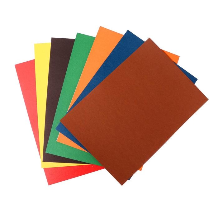 Картон цветной 16 листов, 8 цветов ЗХК Картон цветной 16 листов, 8 цветов ЗХК "Цветик", 220 г/м2, односторонний, немелованный