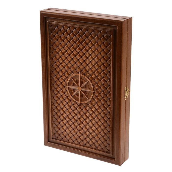 Нарды деревянные большие, резные  Нарды деревянные большие, резные "Роза ветров", из массива бука, патина, 35 x 22 см