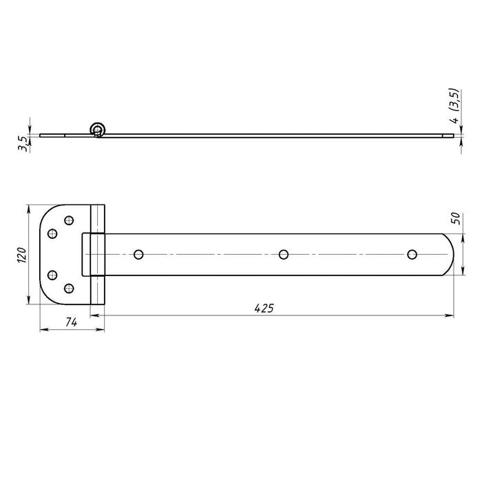 Петля стрела ПС-420, без покрытия Петля стрела ПС-420, без покрытия