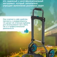 Тележка ручная хозяйственная, двухколёсная, нагрузка до 60 кг, складная, грузовая, Greengo