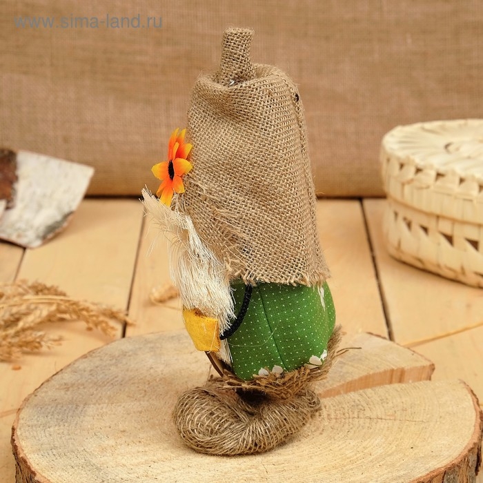 Оберег-домовой Оберег-домовой "Василёк в льняном колпаке, с сердцем", 23х14х9 см, микс