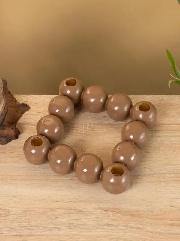 Подсвечник на 4 свечи «Бусы», с 12 сферами, 20.5×20.5×5.5 см, бисквит