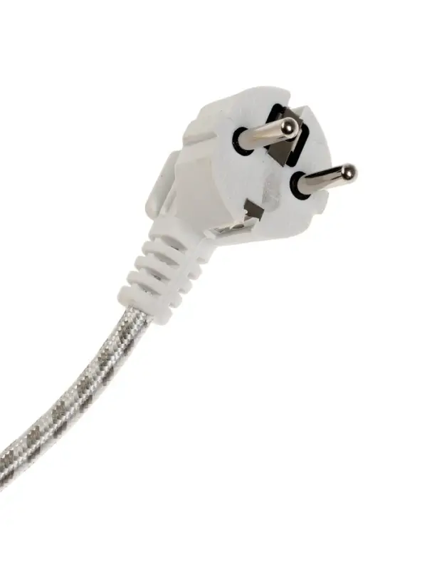 Шнур сетевой в тканевой оплетке с заземлением, 1.8 м, 2200 Вт, 3&times;0.75 мм&sup2;