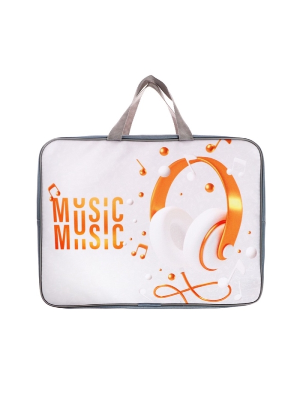 Папка с ручками текстильная А4, 360×245×70 мм, Calligrata Top «Музыка»