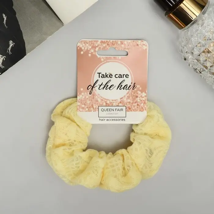 Резинка для волос "Орбита" кружево цветение, 10 см, микс