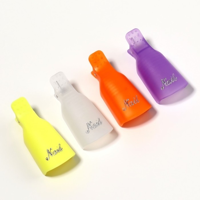 Зажимы для снятия гель-лака, 10 шт, цвет МИКС Зажимы для снятия гель-лака, 10 шт, цвет МИКС