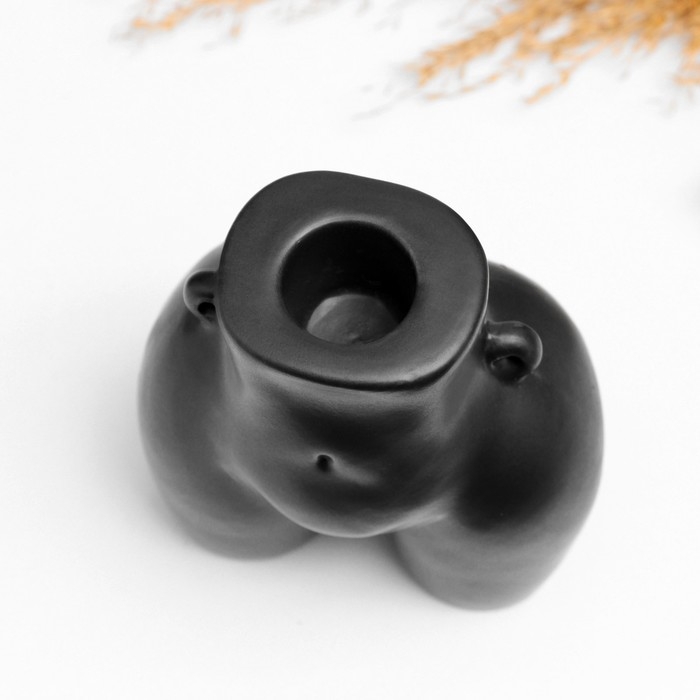 Подсвечник Подсвечник "Марта" черный глянец, 10х6х8см