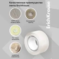 Клейкая лента канцелярская, 24 мм х 20 метра, ErichKrause Clear, прозрачная, в пакете, цена за 1шт.