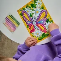 Набор для творчества. Аппликация бусинами "Бабочка" (180х250 мм, европодвес)