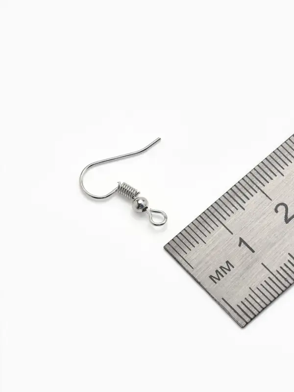 Швензы для сережек-крючки с бусиной (набор 5 пар), серые Швензы для сережек-крючки с бусиной (набор 5 пар), серые