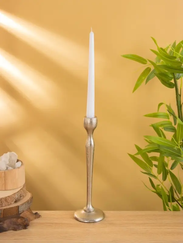 Подсвечник  Подсвечник "Лёд" алюминий 28 см, цв. серебро