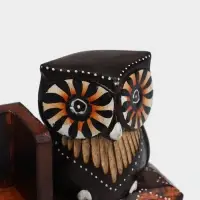 Вечный календарь настольный &laquo;Сова с большими глазами&raquo;, 15&times;5&times;7.5 см, дерево