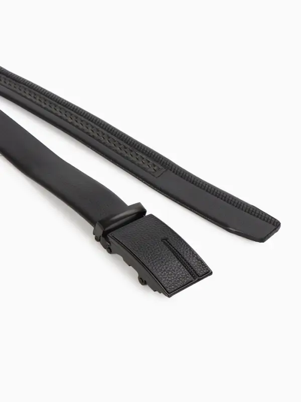 Ремень мужской, ширина 3.5 см, пряжка автомат, чёрный, МИКС