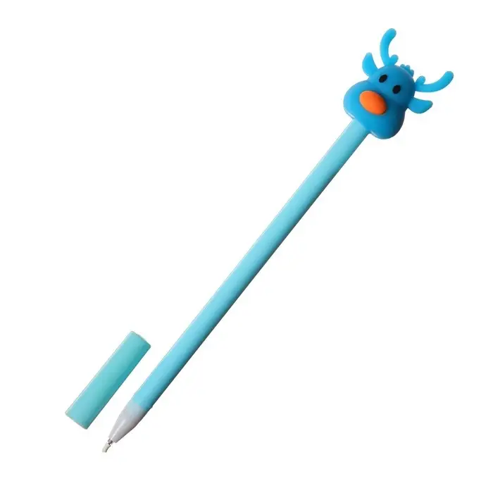 Ручка - прикол гелевая Calligrata «Олень», неавтоматическая, чёрные чернила, 0.38 мм, подарочная, МИКС