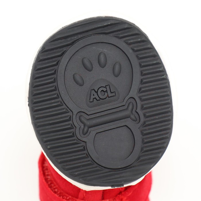 Ботинки Ботинки "Кристмес", набор 4 шт, размер 4 (подошва 5,5 х 4,5 см), красные