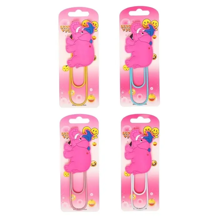 Закладка-скрепка большая «Слон», 11 см, МИКС Закладка-скрепка большая «Слон», 11 см, МИКС